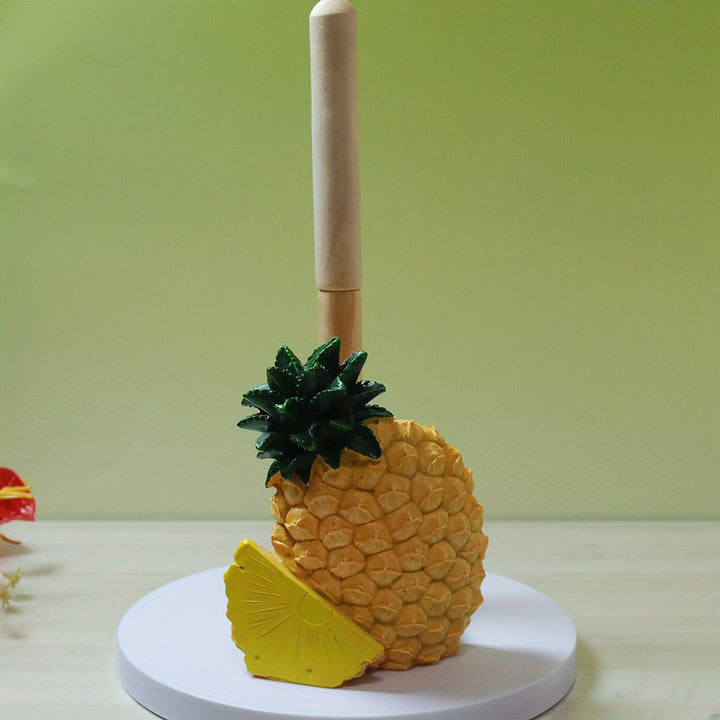 Soporte para Toallas de Papel de Piña Encantador - Resina, No Necesita Energía, Perfecto para Decoración del Hogar y Fiestas