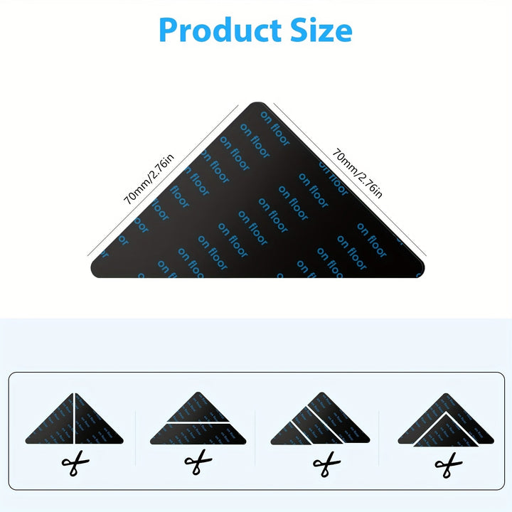 1/8/12/16pcs Cinta de alfombra, alfombras antideslizantes para pisos de madera dura y baldosas, cinta de alfombra reutilizable para alfombras, adhesivos de alfombra de doble cara para mantener las esquinas planas