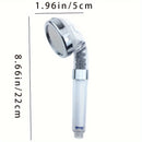 Cabezal de ducha con filtro iónico de alta presión, montaje en pared y colgante - Antiséptico, rociador de lluvia de ahorro de agua, ajuste universal, no necesita electricidad, cuerpo de plástico con acabado pulido (filtro original incluido)
