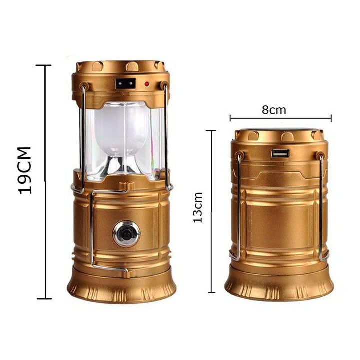 Linterna Camping LED Portátil Solar Recargable PowerBank Eléctrica YY858