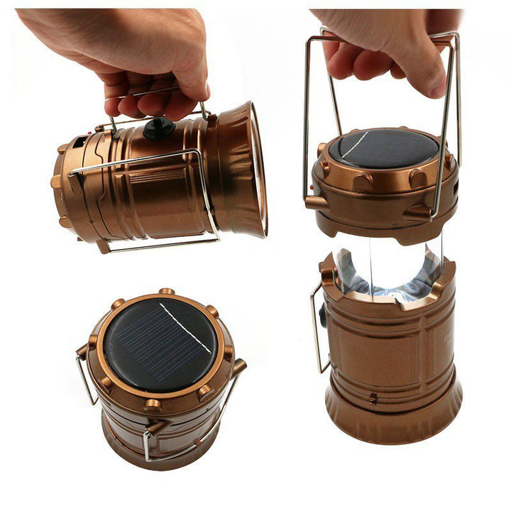 Linterna Camping LED Portátil Solar Recargable PowerBank Eléctrica YY858