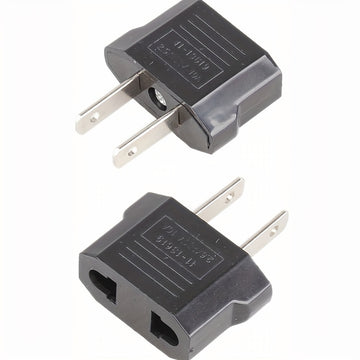 Adaptador de Energía para Viaje UE a EE.UU., 2 piezas/1 pieza, Adaptador de Enchufe de 2 Pines Convertidor de CA