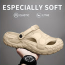Zuecos de EVA de doble uso para hombre - Sandalias transpirables con agujeros de ventilación, suela antideslizante y diseño ligero para uso interior/exterior en verano, zapatillas de diario, sandalias casuales, ajuste cómodo