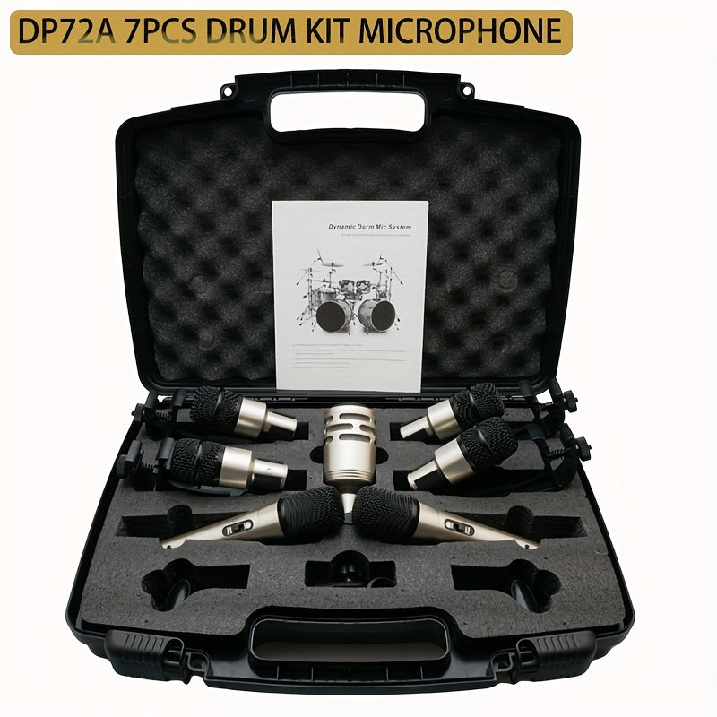 Micrófono Profesional para Batería, Micrófono de Batería Serie Profesional: Captador de Rendimiento para Instrumento de Batería de Percusión