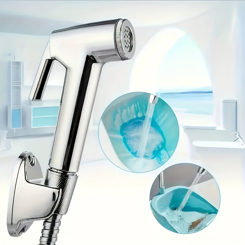 1 Juego de Suministros de Baño, Ducha Portátil, Aspersor para Mujeres, Equipado con Boquilla de Alta Presión y Manguera de Acero Inoxidable Nd, Incluye Soporte de Montaje en Pared y Accesorios de Montaje. Diseño Ahorrador de Agua Muy Adecuado