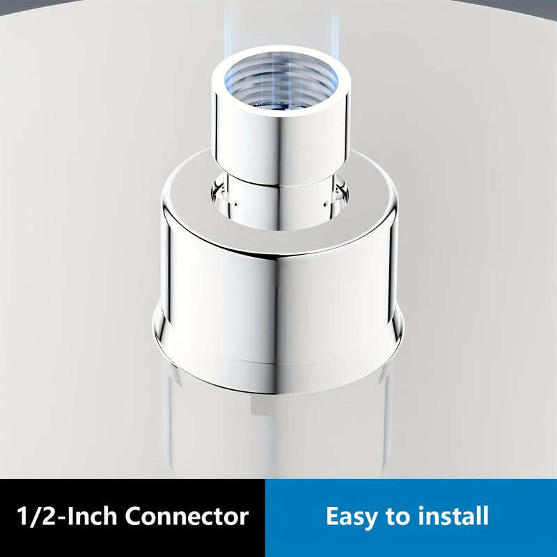 1pc Cabezal de Ducha Circular con 6 Modos de Rociado, Diseño Colgante Ajustable, Plástico Duradero y Ahorrador de Agua para Baños Modernos