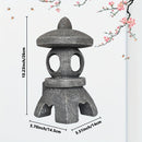 Linterna Solar Pagoda Zen Retro con Agujero Redondo, Ideal para Patios, Jardines, Césped y Escalones - Regalo Perfecto para Fiestas