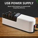 Afilador de Cuchillos Eléctrico Portátil - Alimentado por USB, Afilado Rápido para Cuchillos de Cocina y Tijeras, Material PC Duradero
