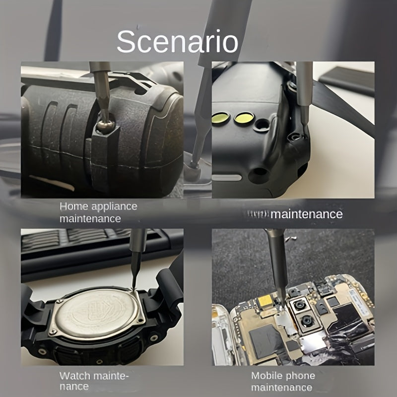 Juego de destornilladores de precisión 25 en 1, herramienta multifuncional para desarmar teléfonos móviles y tabletas, material plástico duradero, no requiere carga, incluye múltiples puntas