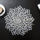 1 Juego De 4/6 Piezas, Manteles Individuales Huecos Metálicos De Vinilo Prensado Para Mesa De Comedor, Centro De Mesa De Boda, Manteles Individuales Decorativos Redondos, Protección De Mesa, Decoración De Mesa De Comedor De Cocina Para El Hogar