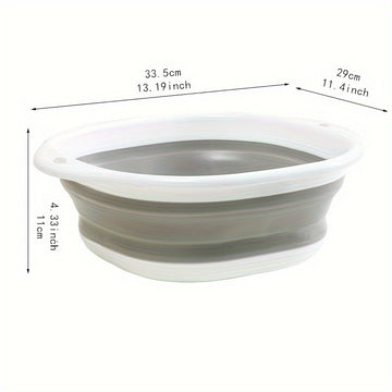 Baño de pies plegable, portátil con tapa, lavabo, adecuado para baño, sala de estar, dormitorio, baño de pies plegable cuadrado