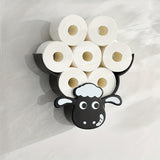 1 Unidad de Soporte de Rollo de Papel Higiénico de Plástico en Forma de Animal para Montaje en Pared, Estantería de Almacenamiento Multifuncional para Baño y Sala de Estar, Decoraciones de Halloween y Navidad