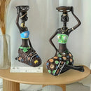 2 piezas de Estatuas de Resina de Mujeres Africanas - Decoración Elegante para Mesas de Hogar y Restaurante - Elección Ideal para San Valentín, Día de la Madre, Navidad, Pascua, Día de la Independencia - Uso Interior y Exterior