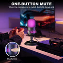 Nueva micrófono profesional USB con iluminación RGB, reducción de ruido - Ideal para transmisiones en vivo, juegos, podcasts y conferencias de video - Incluye soporte