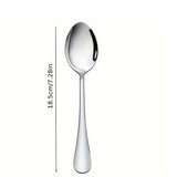 Juego de 6/12 Cucharas de Cena de Acero Inoxidable, Apto para Lavavajillas