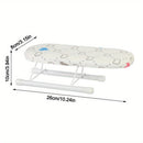 1 pieza de tabla de planchar ligera - Portátil, plegable, resistente al calor, cubierta de escritorio que ahorra espacio para planchar ropa, estilos de cuadros y flores, ideal para uso en casa y viajes, accesorio de planchado para viajes | Tabla de planc