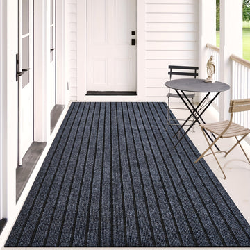 1pc Alfombrilla Antideslizante para Cocina con Base de Goma - Fácil de Limpiar, Tapete de PVC Duradero para Entrada, Dormitorio y Oficina - Diseño Rectangular Rayado, Alta Calidad & Ideal para Cocinas Modernas, Cubierta Decorativa para Suelo