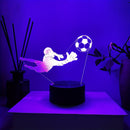 1 lámpara nocturna creativa de portero de fútbol en acción de clavado, con cambio de color al tacto, un regalo único para fanáticos del fútbol
