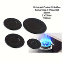 4 piezas de cubiertas de quemador de estufa de gas SABAF - Moda negra, duraderas y fáciles de limpiar, (55mm1 pieza + 75mm2 piezas + 100mm1 pieza)