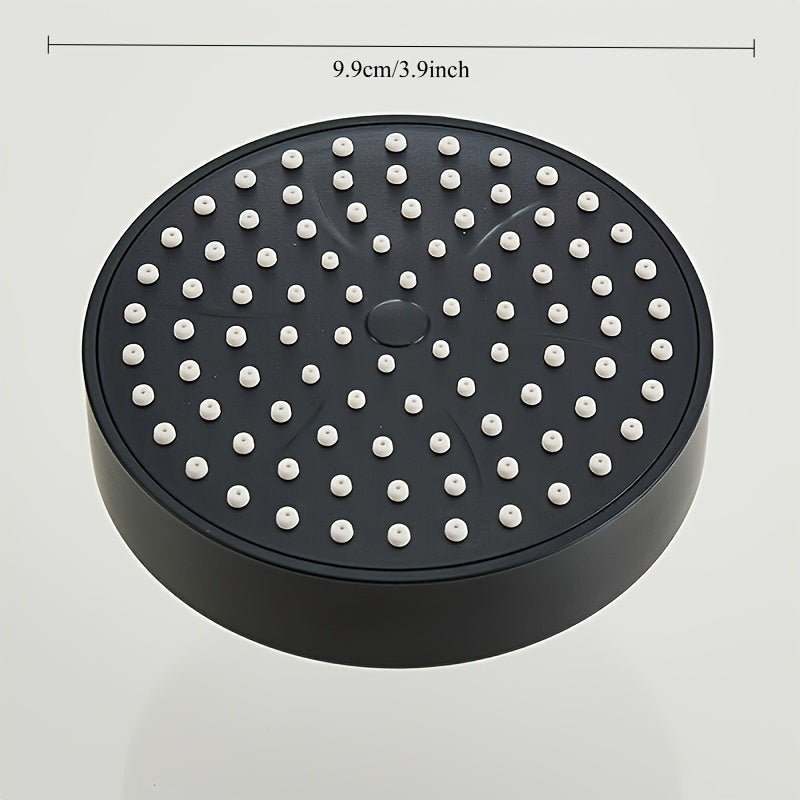 Rociador de Ducha Redondo con Aumento de Presión - Diseño Montado en Pared Fácil de Limpiar, Superficie Metálica de Alto Flujo, Moderna Actualización para Baños, Ideal para Uso Doméstico, Cabezal Curvado Multifuncional, Recubrimiento de Alta Calidad
