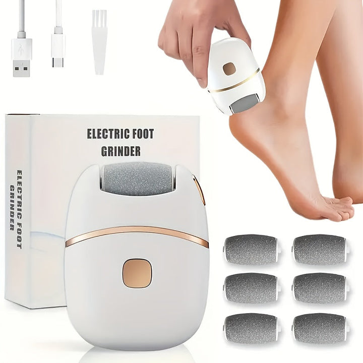 Amoladora Eléctrica de Pies Recargable: Eliminador para Exfoliación Suave - Ideal para Uso en Casa o Viajes