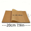 100/200 Hojas de Papel para Hornear, 22.86 x 33.02 cm, Pre-cortado Antiadherente - Adecuado para Cocinar, Asar a la Parrilla y al Vapor en Freidora de Aire - Sin Blanquear, Ideal para Ramadan Mubarak