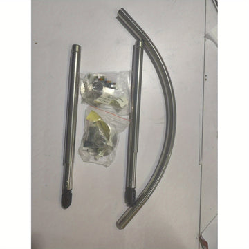 Barra para cortina de baño ajustable de acero inoxidable, fácil de instalar, diseño en L sin necesidad de taladrar, ideal para baños, tinas y tiendas de ropa, duradera y elegante