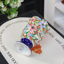 Organizador de Utensilios de Cocina Cerámico 1pc - Portapalillos Color Polaco, Diseño Floral Pintado a Mano - Contenedor Multifuncional Resistente al Óxido para Cubiertos, Cucharas, Palillos, etc. - Ahorra Espacio, Material Duradero