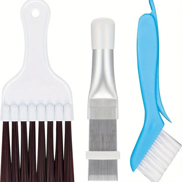 3 Piezas de Secador Condensador, Cepillo Limpiador 3 en 1, Limpia Acondicionadores, Placa Refrigeradora del Secador, Kit de Limpieza para Secador y Acondicionador