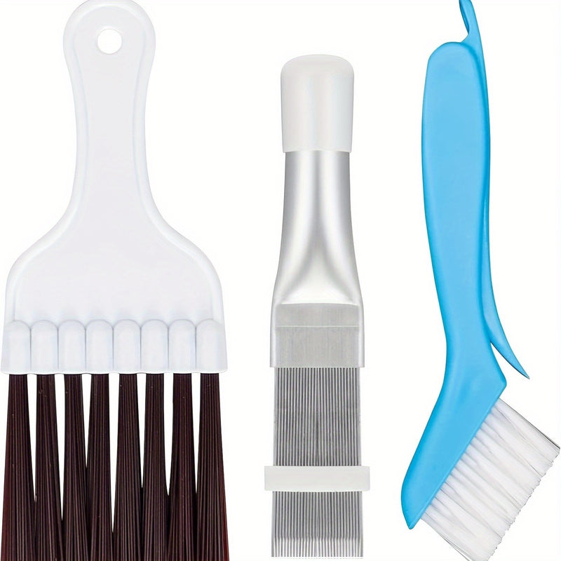 3 Piezas de Secador Condensador, Cepillo Limpiador 3 en 1, Limpia Acondicionadores, Placa Refrigeradora del Secador, Kit de Limpieza para Secador y Acondicionador