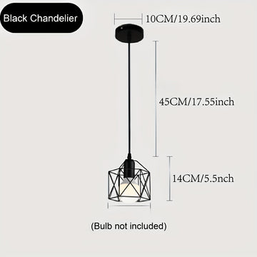 2-pack/1-pack Lámpara colgante moderna nórdica E27, barra de luz sencilla en hierro para mesa o restaurante, estilo industrial creativo (excluye bombillas), ideal para Navidad