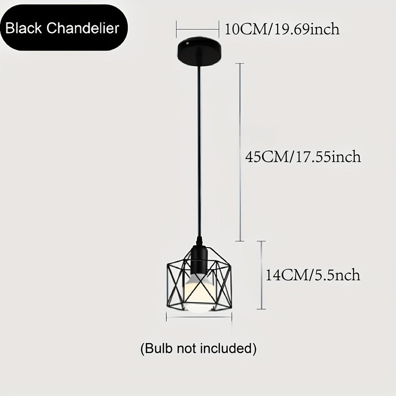 2-pack/1-pack Lámpara colgante moderna nórdica E27, barra de luz sencilla en hierro para mesa o restaurante, estilo industrial creativo (excluye bombillas), ideal para Navidad