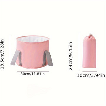 Baño de Pies Portátil y Plegable - Sin Necesidad de Energía, Material PEVA sin Olores para Uso en Casa y Viajes - Diseño Ergonómico con Asas, Relajación Unisex para Hombres y Mujeres, Bañera de Spa Compacta, Bolsillo Colgante para Almacenamiento, Rutina