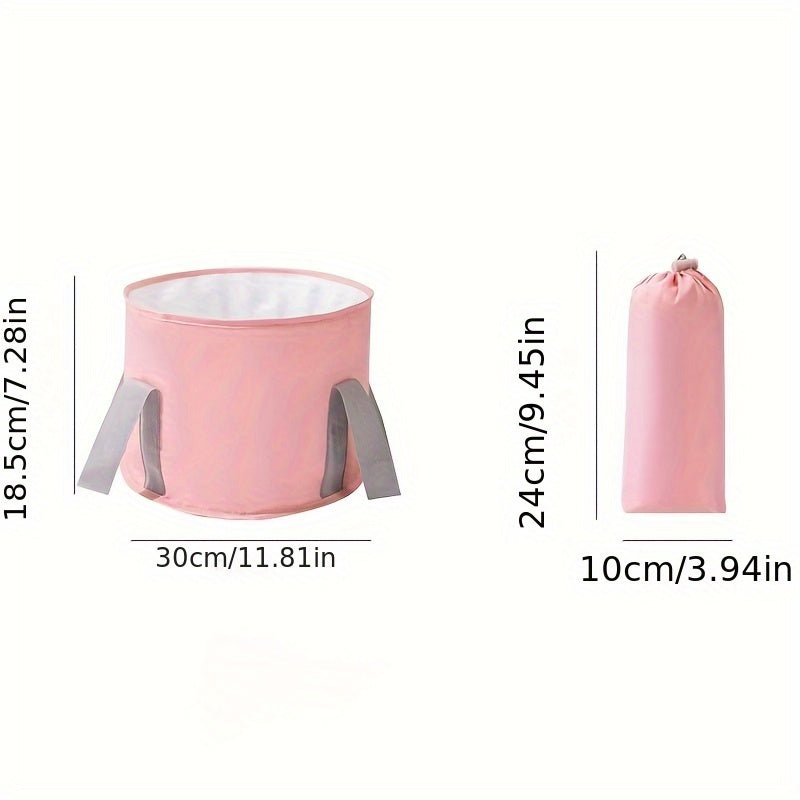 Baño de Pies Portátil y Plegable - Sin Necesidad de Energía, Material PEVA sin Olores para Uso en Casa y Viajes - Diseño Ergonómico con Asas, Relajación Unisex para Hombres y Mujeres, Bañera de Spa Compacta, Bolsillo Colgante para Almacenamiento, Rutina