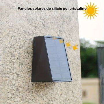 2 unidades, Lámpara solar de pared con LED de alto lumen para jardín, patio, porche y garaje, decoración de jardín