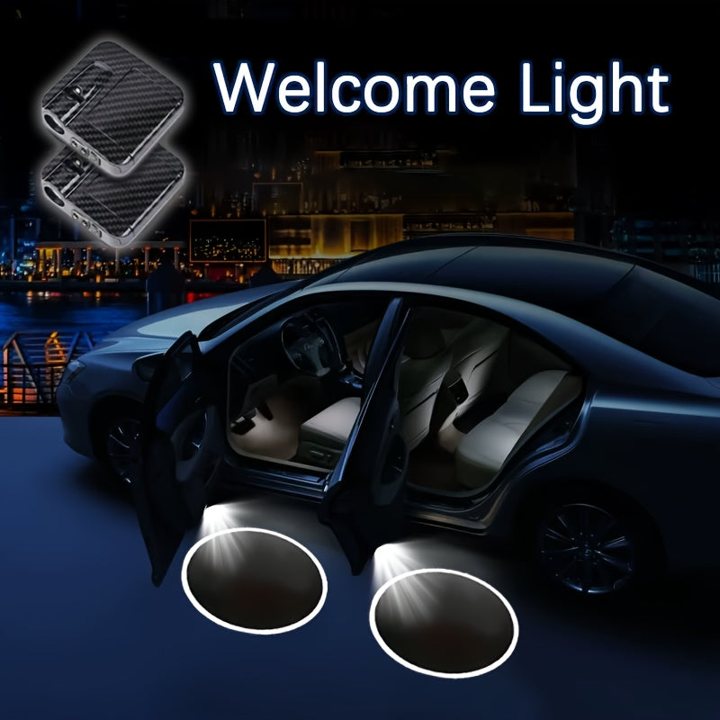 2 piezas de proyector de luz LED, luz de cortesía con logo GR deportivo, USB, HD, para Audi, Benz, BMW, Citroën, Hyundai, Honda, Kia, MG, Skoda, Toyota, Peugeot