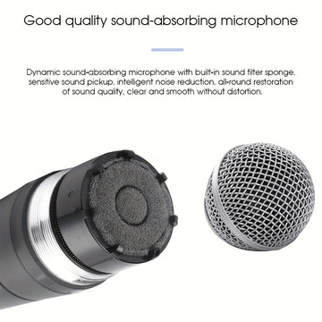 Micrófono inalámbrico Bomge SM58 profesional de metal con forma de corazón, dinámico y acústico, para uso en vivo, adecuado para actuaciones en escena, grabación de DJ, actuaciones vocales y transmisión en vivo, con conectores XLR de 3 metros y 6,35 mm.