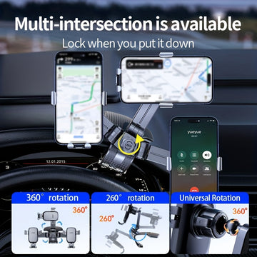 Soporte de teléfono para coche LCARS con montaje ajustable - No cegador, agarre de múltiples ángulos para una visión segura, ideal para navegación GPS y viajes, regalo perfecto para vacaciones, montaje de teléfono para coche.