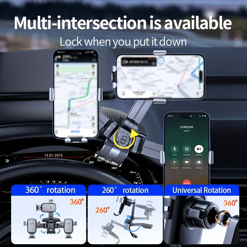 Soporte de teléfono para coche LCARS con montaje ajustable - No cegador, agarre de múltiples ángulos para una visión segura, ideal para navegación GPS y viajes, regalo perfecto para vacaciones, montaje de teléfono para coche.