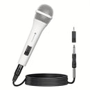 Micrófono Dinámico Unidireccional con Cable para Karaoke - Micrófono de Conexión Directa para Máquina de Karaoke, Amplificador y Altavoz - Para Cantar, Hablar en Público y Fiestas