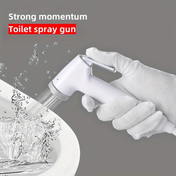 Cabezal de ducha de alta presión blanco moderno con manguera - Plástico duradero, patrones de aspersión ajustables, incluye múltiples boquillas para uso en baño y cocina, cabezal de ducha para baño, aspersión de agua versátil, diseño elegante, construcci