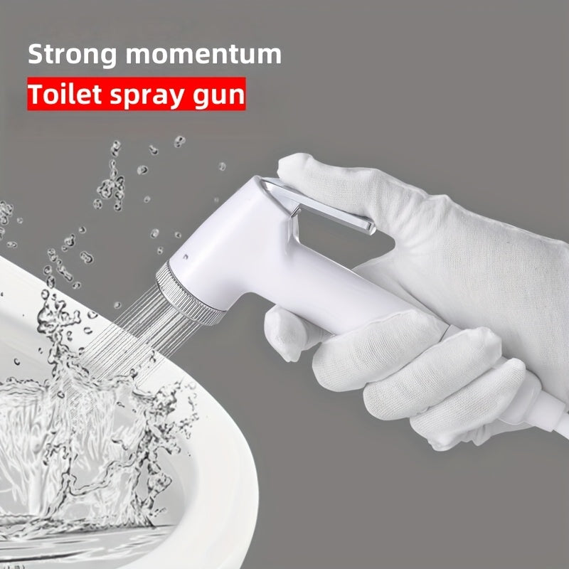 Cabezal de ducha de alta presión blanco moderno con manguera - Plástico duradero, patrones de aspersión ajustables, incluye múltiples boquillas para uso en baño y cocina, cabezal de ducha para baño, aspersión de agua versátil, diseño elegante, construcci