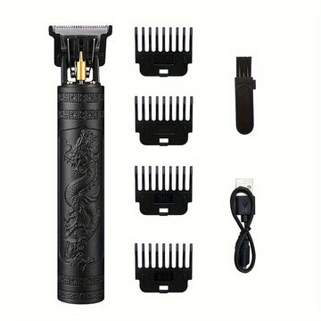 Cortadora de cabello profesional y kit de recortadora de barba, inalámbrica con carga USB, tijeras eléctricas con hoja afilada, voltaje de operación ≤36V, incluye 4 peines guía, para el cuidado personal de hombres