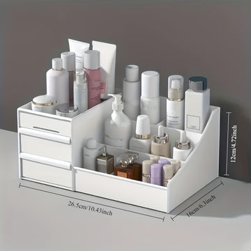 Organizador de Cajón Práctico y de Gran Capacidad para Cosméticos y Cuidado de la Piel - Solución de Almacenamiento Ajustable y Multiusos para Esenciales de Baño