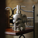 Dispensador de Jabón de Elefante Europeo Vintage - Botella de Loción de Resina Gótica para Baño, Sin PVC, No Necesita Energía