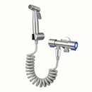 Kit de ducha manual a presión de acero inoxidable con manguera y soporte de pared, boquilla autolimpiante para baño/ducha/limpieza de mascotas, diseño resistente a fugas, acabado clásico en cromo, sin accesorios incluidos, cabezal de ducha para baño, con