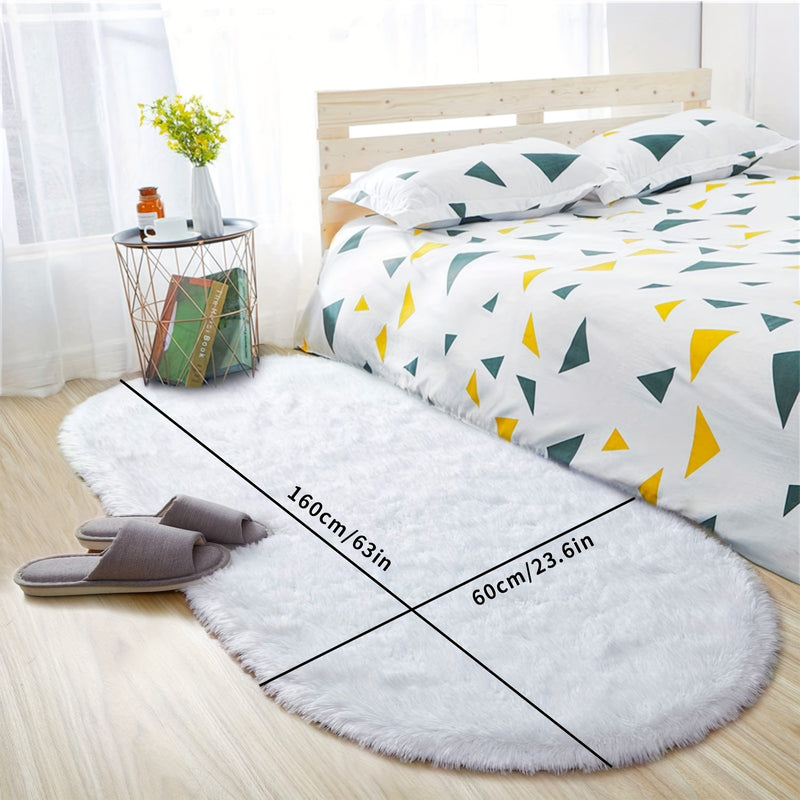 1 alfombra de peluche larga para dormitorio, suave y gentil con la piel, fácil de cuidar, ideal para dormitorio y sala de estar