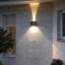 2 Paquetes de Luces Solares para Paredes - Iluminación LED Ajustable para Exterior, Batería Grande de 1200mAh, Operación Automática de Amanecer a Anochecer para Porche, Patio Trasero, Patio, Deck, Jardín, Muro de Contención, Camino, Luces Solares para Ex