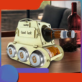 1pc Estante de Vino Creativo y Moderno, Para 4 Botellas, Puede Ser Teñido DIY para Cerveza/Vino/Champán, Decoración para Bar Hogareño & Cocina, Adorno para Coleccionistas de Vinos