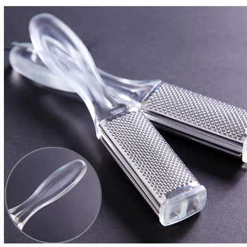 Removedor de callos para pies y manos de acero inoxidable sin olor, herramienta de pedicura duradera de dos lados para piel suave